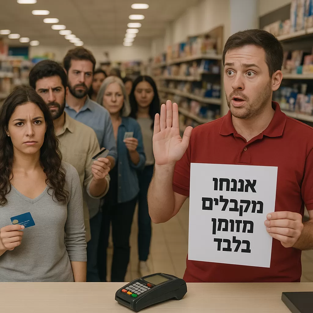 "אנחנו מקבלים רק מזומן"